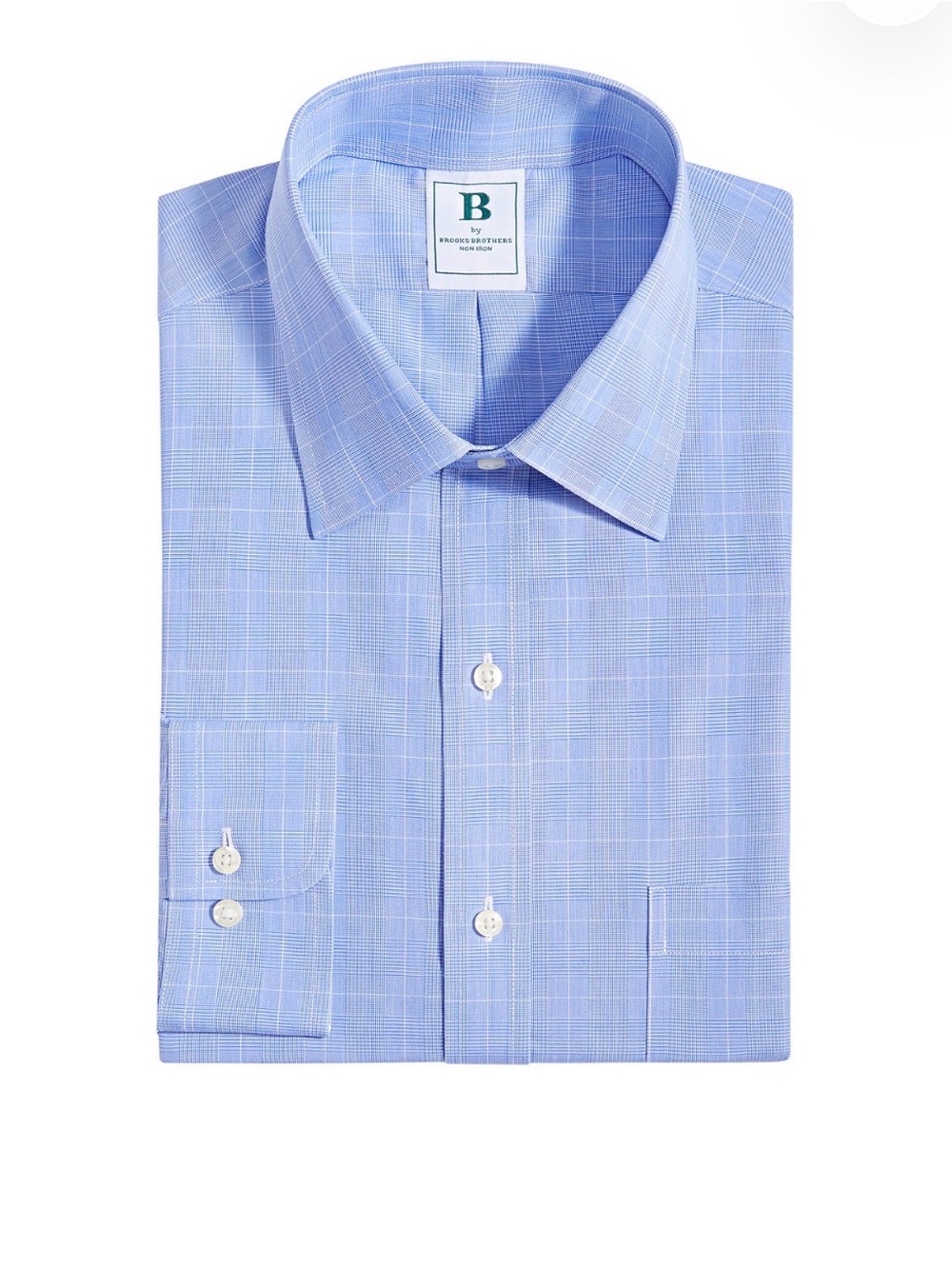 Brooks Brothers Light Blue Windowpane Dress Shirt